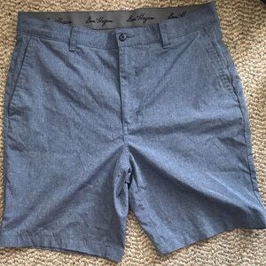 Hogan Men's Light Blue Flat Front Shorts